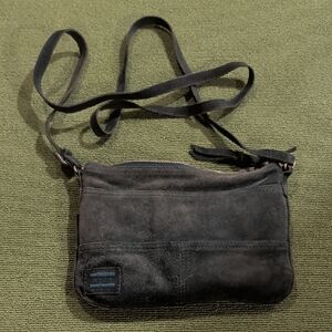 Dark Blue Toms Suede Crossbody Bag